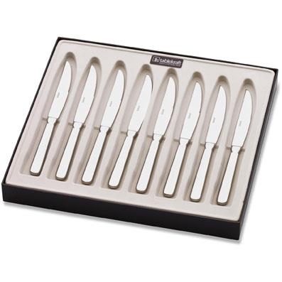 TABLEKRAFT BOGART STEAK KNIVE SET 8pc SOLID S/S 245mm