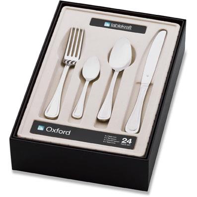 TABLEKRAFT OXFORD CUTLERY SET 24pc 18/10