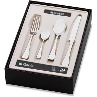TABLEKRAFT GABLE CUTLERY SET 24pc 18/10