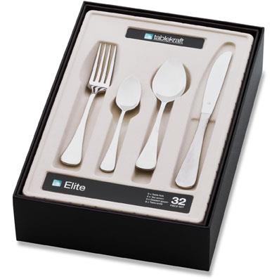 TABLEKRAFT ELITE CUTLERY SET 32pc 18/10