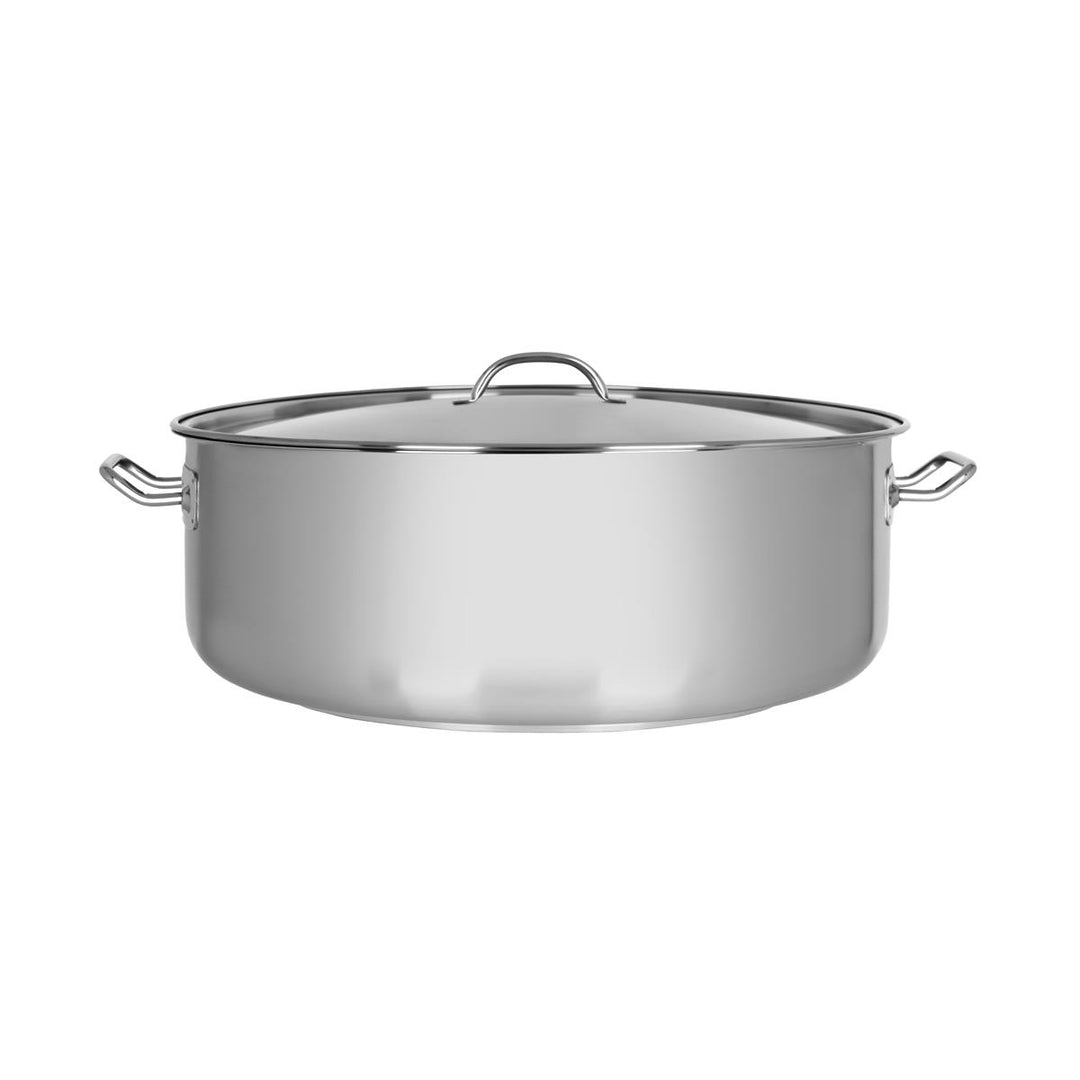 CHEF INOX ELITE CASSEROLE w/LID 18/10 450x160mm 25lt