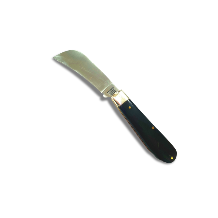 Joseph Rodgers curved pruner 60mm stainless steel satin finish buffalo scales pruning knife