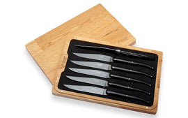 Laguiole En Aubrac Set of 6 Steak Knives Everyday Use Paperstone Titanium Blade