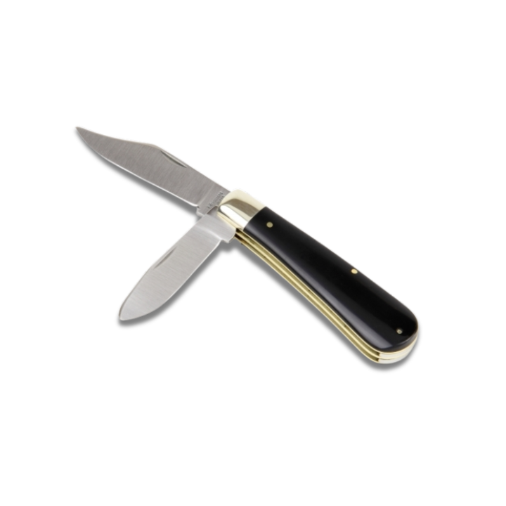 Joseph Rodgers dual blade knife clip point castrator stainless steel blackwood scales folding knife