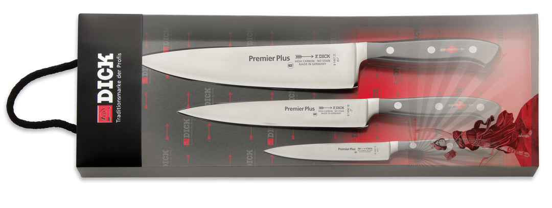 F.DICK PREMIER PLUS GIFT SET FORGED KNIFE SET, 3PCS