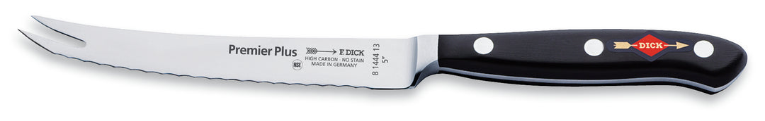 F.DICK PREMIER PLUS TOMATO KNIFE, SERRATED EDGE 13CM