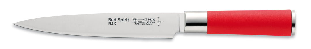 F.DICK RED SPIRIT FILLETING KNIFE, FLEXIBLE, 18CM