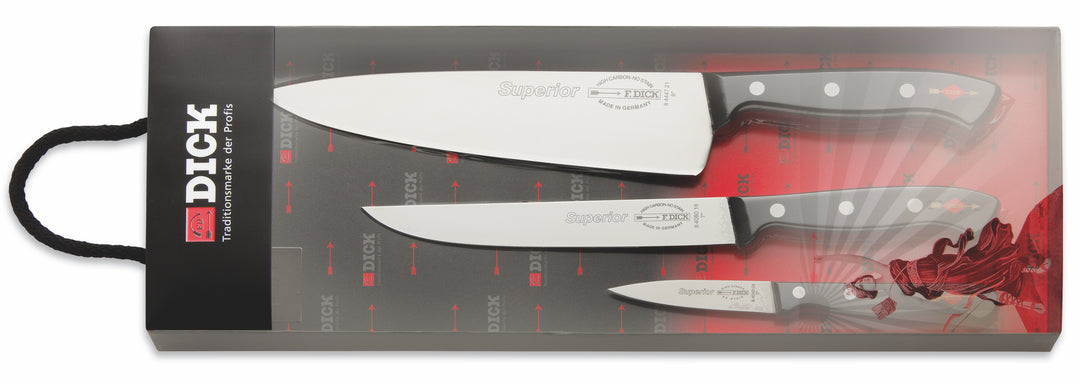 F.DICK SUPERIOR GIFT SET STAMPED KNIFE SET, 3PCS