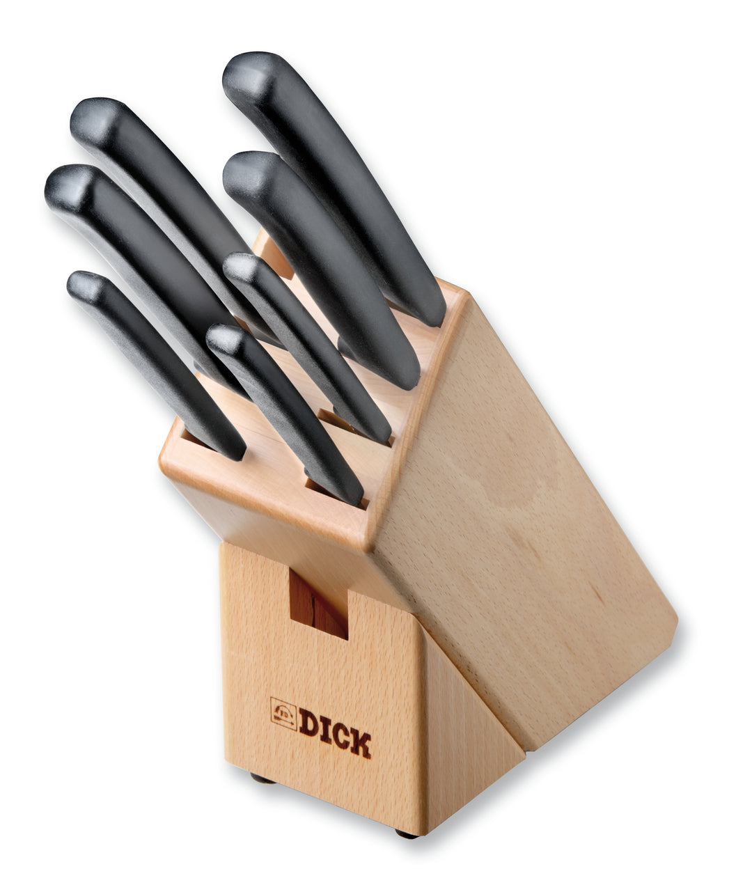 F.DICK PRO-DYNAMIC  WOODEN KNIFE BLOCK, 7PCS