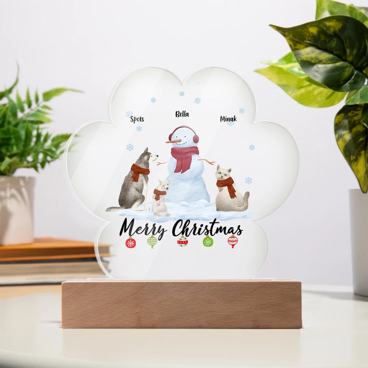 Personalised Acrylic Paw Plaque