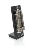 Silver Western Wall style Mezuzah