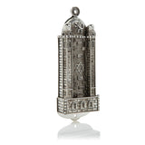 Silver Western Wall style Mezuzah