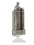 Silver Western Wall style Mezuzah