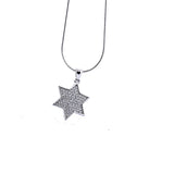 Order Israel 925 Sterling Silver Framed Star of David Necklace with Moissanite-2