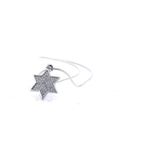 Order Israel 925 Sterling Silver Framed Star of David Necklace with Moissanite-3