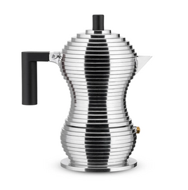 Alessi Pulcina Espresso Coffee Maker Matte Black 3 Cup | King Of Knives Australia