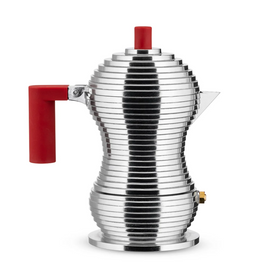 Alessi Pulcina Espresso Coffee Maker, Red - 6 Cup