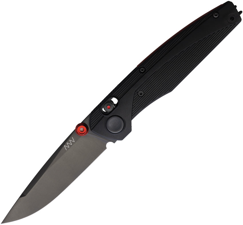 Acta Non Verba Knives  A100 A-Lock folding knife in black and red