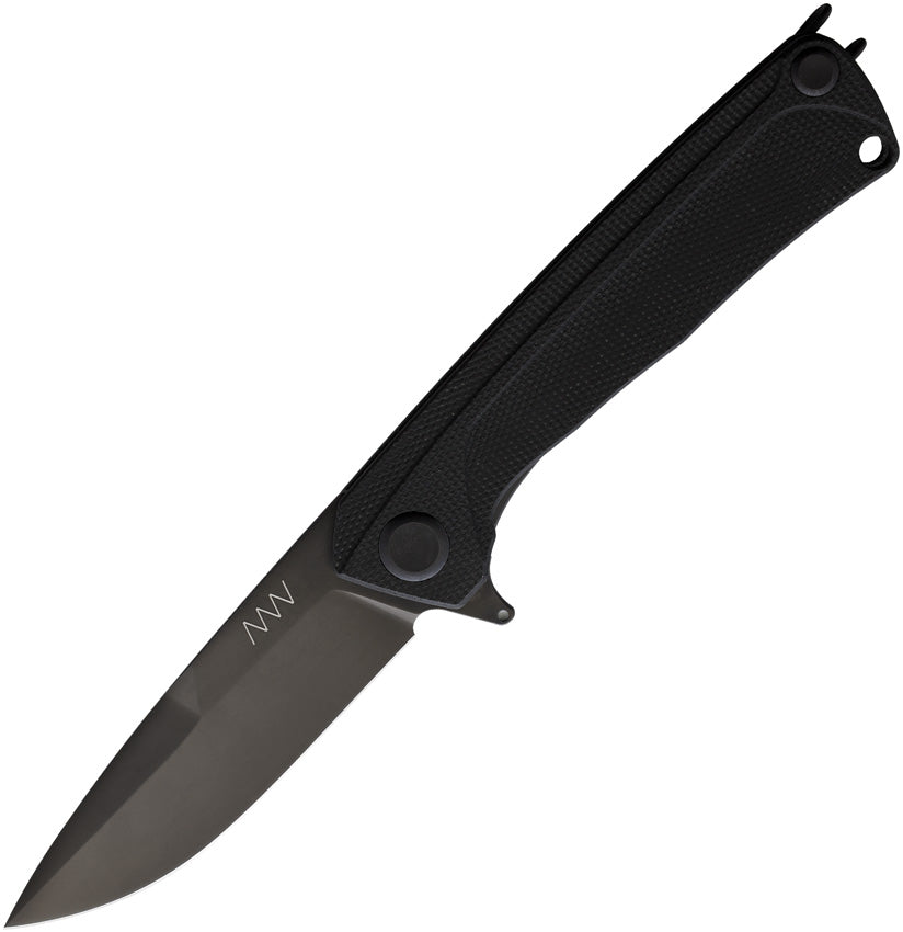 Acta Non Verba Knives     Z100 Linerlock Black DLC Knife with clip