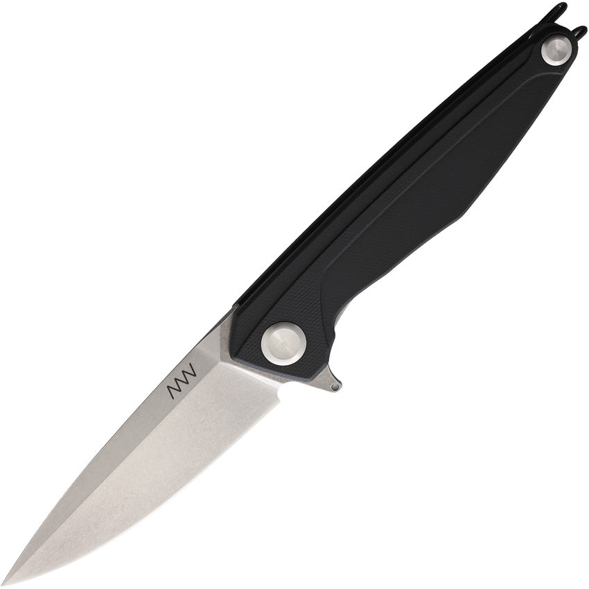 Acta Non Verba Knives   Z300 Linerlock Black Knife with pocket clip