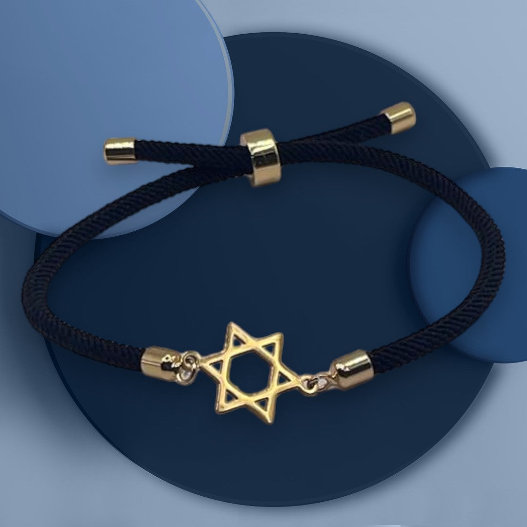 Star of David Cord Bracelet-1