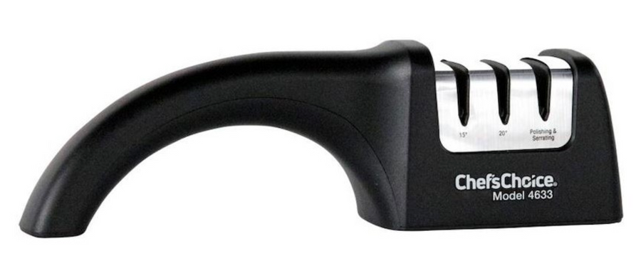 Chefs Choice AngleSelect 4633 manual knife sharpener 3 stage diamond hone 15 and 20 degree