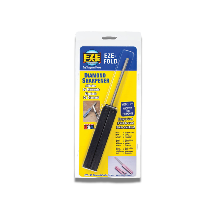 EZE-LAP folding diamond sharpener coarse 3.5 inch round shaft knife axe garden tool sharpener