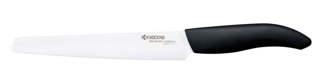 Kyocera Serrated Bread Knife 18cm Blade - Black