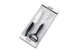 Kyocera Utility Knife + Rod Handle Peeler Set - Black