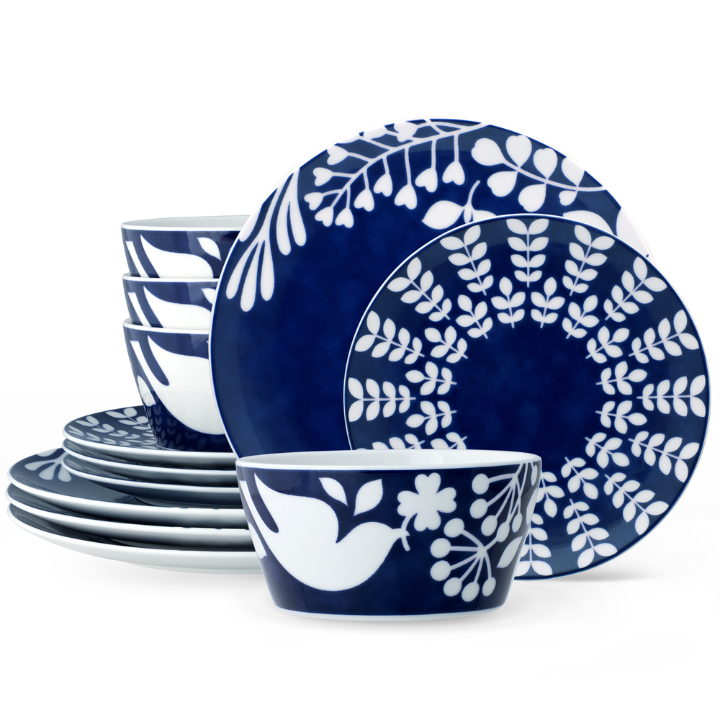 Noritake 12 Piece Bluefjord Porcelain Dinner Set