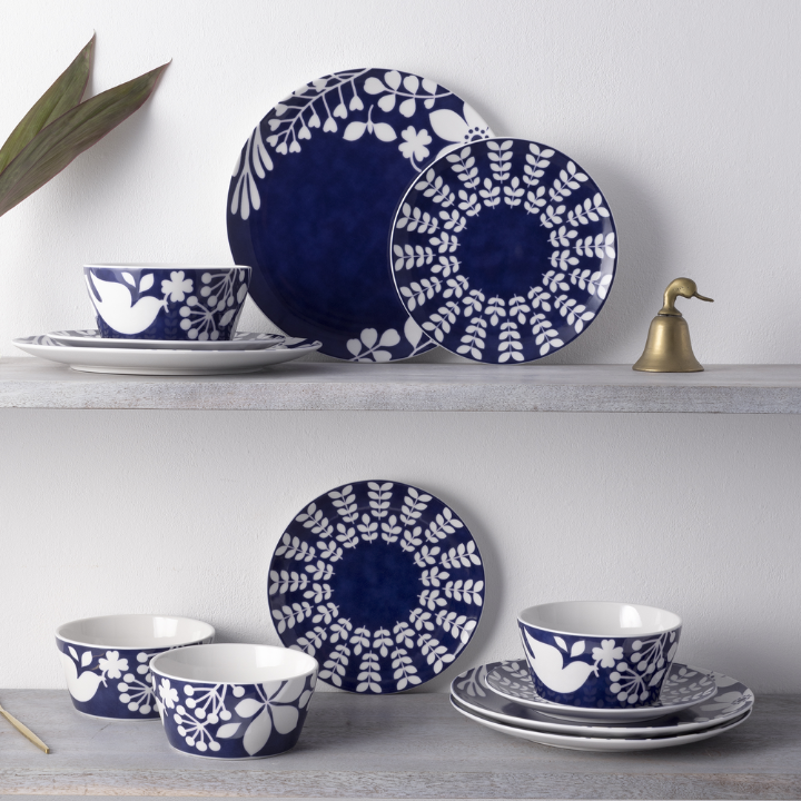Noritake 12 Piece Bluefjord Porcelain Dinner Set