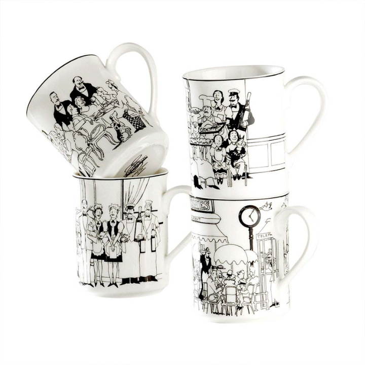 Noritake Le Restaurant-Mug Set of 4