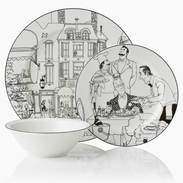 Noritake Le Restaurant 12pce Dinner Setting for 4 (4 x 21cm Entree, 27cm Dinner & 16cm Bowl