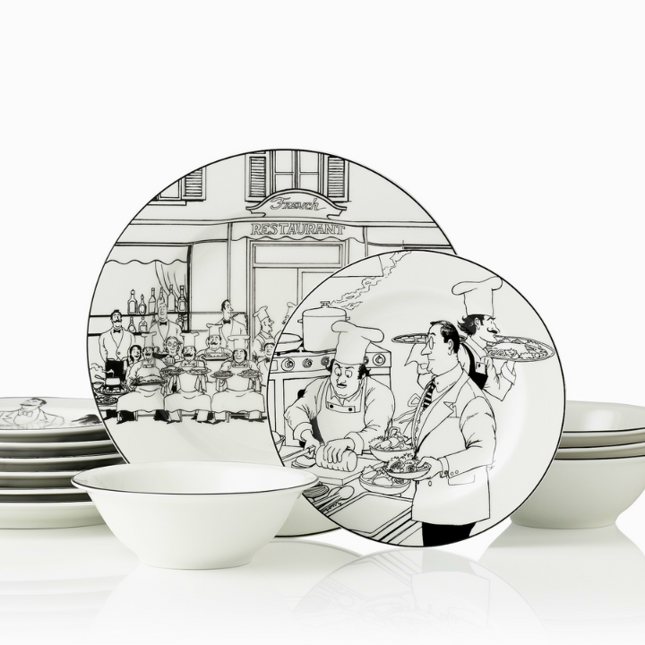 Noritake Le Restaurant 12pce Dinner Setting for 4 (4 x 21cm Entree, 27cm Dinner & 16cm Bowl