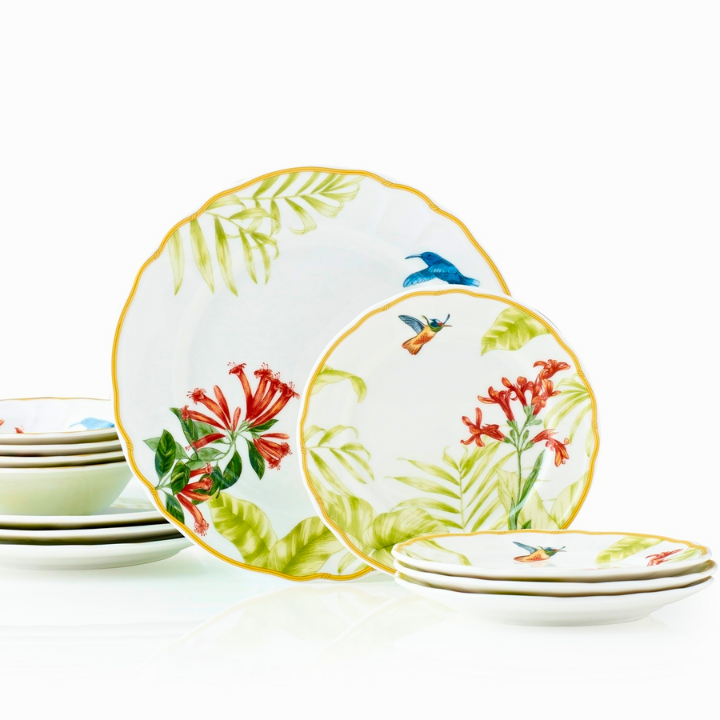 Noritake Hummingbird Meadow-12pce Dinner Setting for 4