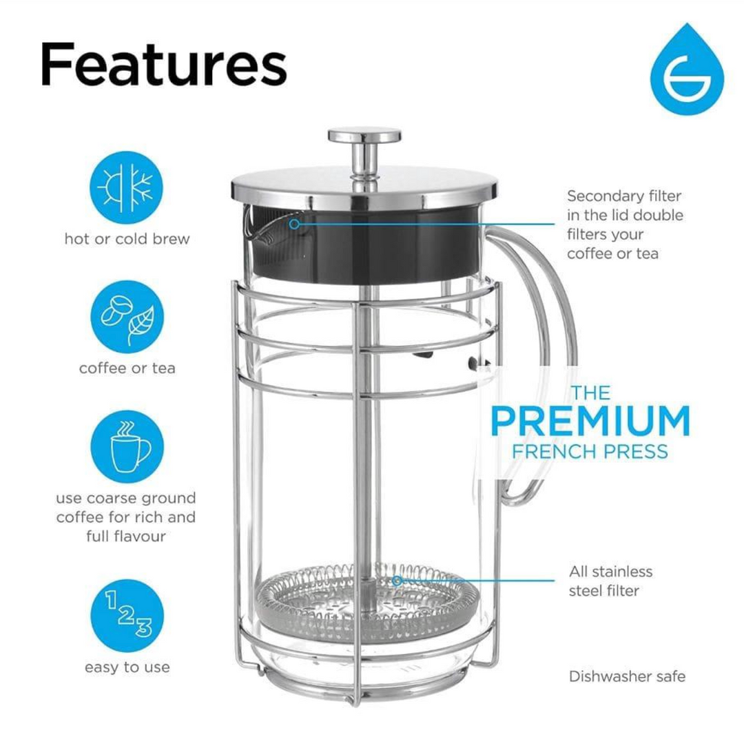 Grosche French Press: Madrid - 1000ml/34 fl. Oz