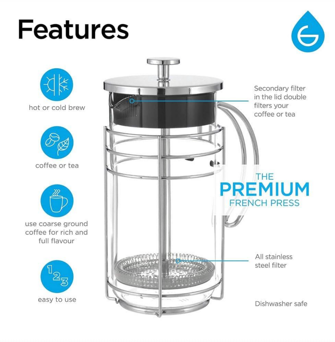 Grosche French Press: Madrid - 1500ml/51 fl. oz