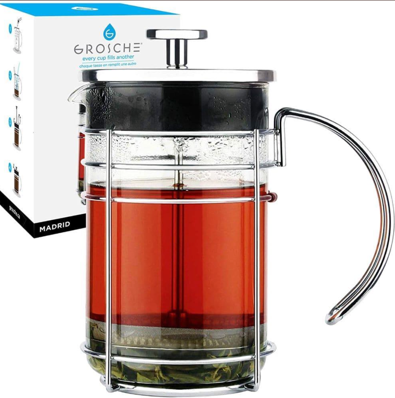 Grosche Madrid 1500ml 51 fl.oz French Press Stainless Steel – King of ...