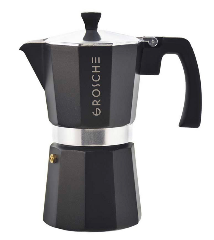 Grosche Stovetop Espresso Coffee Maker: Milano - Charcoal, 6 cup
