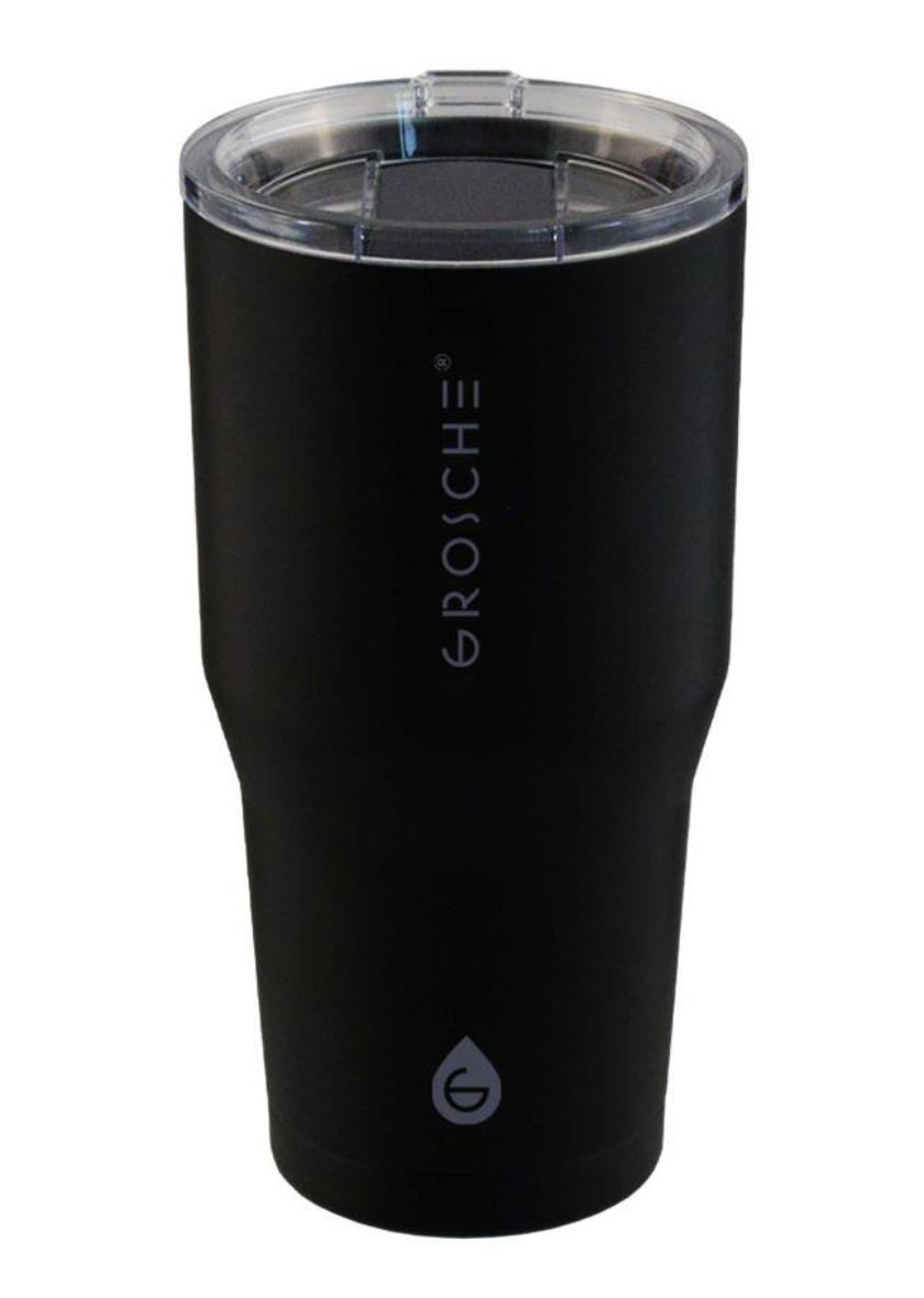 Grosche YUKON Graphite Black 20 oz SS Travel Tumbler