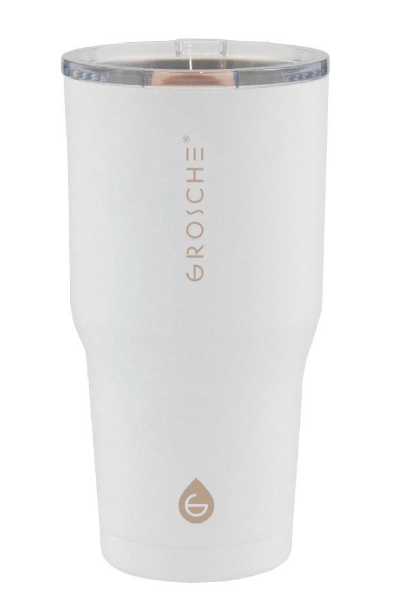 Grosche YUKON Cream White 20 oz SS Travel Tumbler