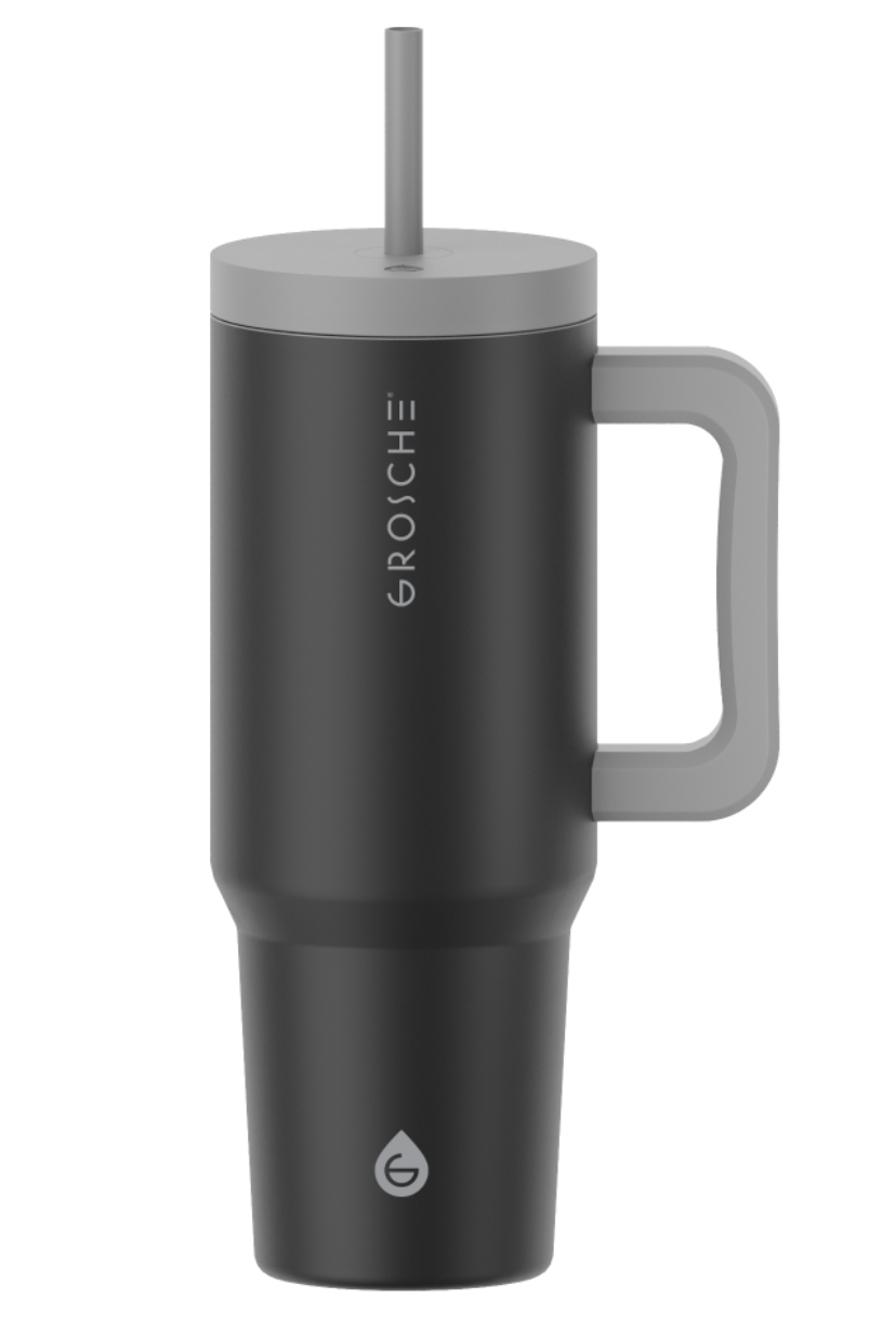 Grosche ASPEN 40 oz Stainless Steel Vacuum insulated Tumbler - Graphite Black
