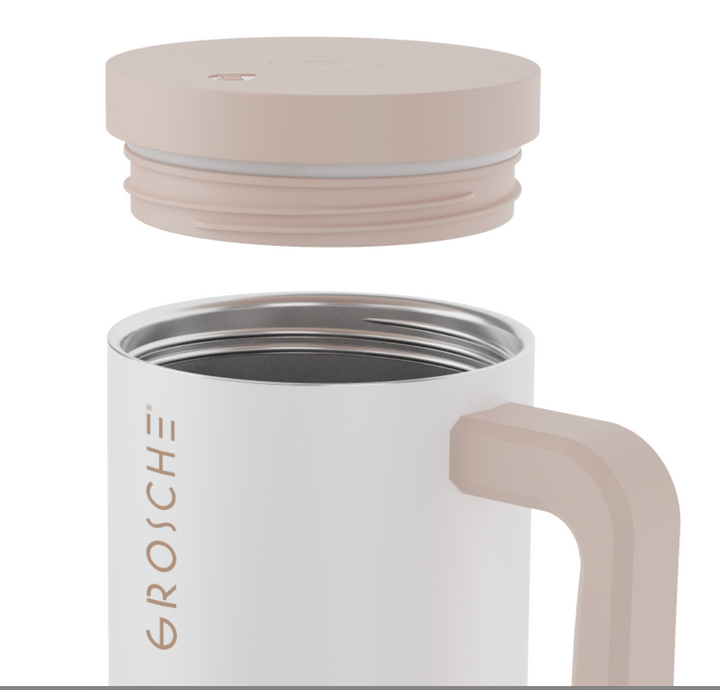 Grosche ASPEN 40 oz Stainless Steel Vacuum insulated Tumbler - Cream White