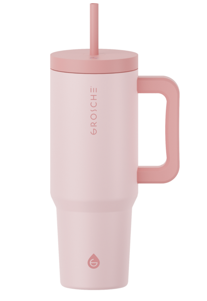 Grosche ASPEN 40 oz Stainless Steel Vacuum insulated Tumbler - Rose Pink
