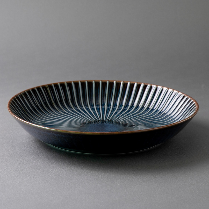 Noritake Sendan Midnight Blue 22.5cm Deep Plate Set of 4