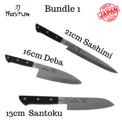 Kostur Classic Bundle 1 -  13cm Santoku, 16cm Deba and 21cm Sashimi