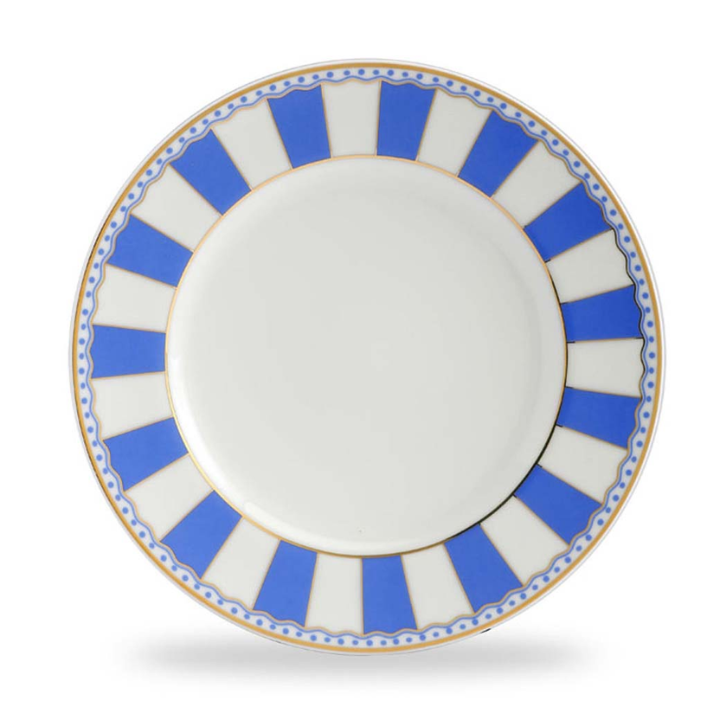 Noritake Set of 2 Carnivale Cake Plate Set-Dark Blue