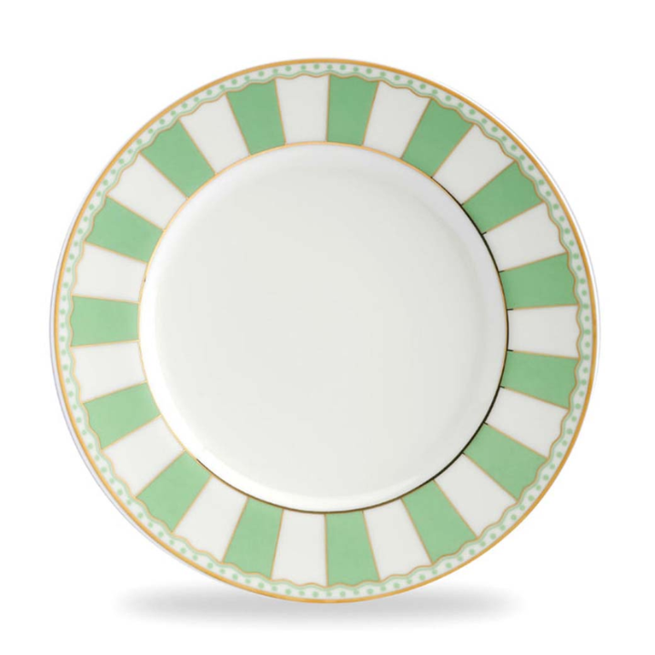 Noritake Set of 2 Carnivale Cake Plate Set-Apple Green