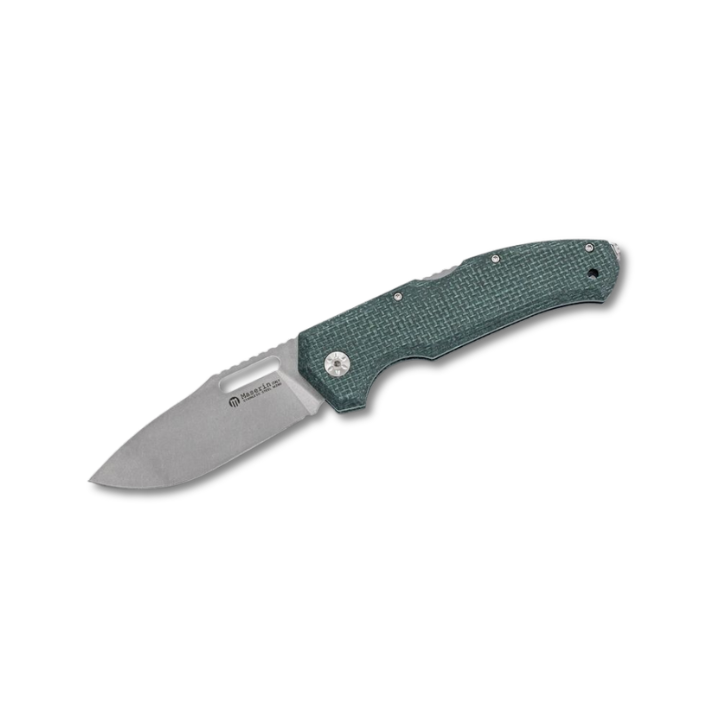 Maserin Nimrod M480MV folding knife Böhler M390 steel green micarta handle tactical 22cm