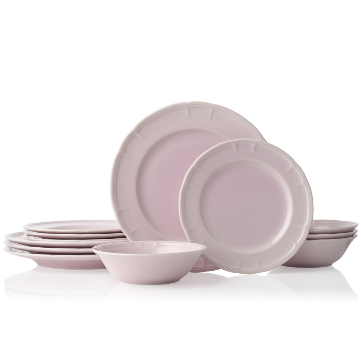 Noritake Provence Rose 12pce Fine Porcelain Dinner Setting for 4